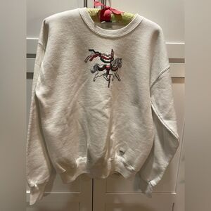 White Embroidered Women Sweater